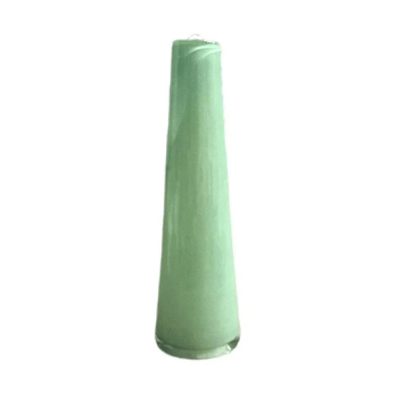 LIGHT Jade Mint Green Colored Art Glass Vase Made In Poland - Picture 2 of 7